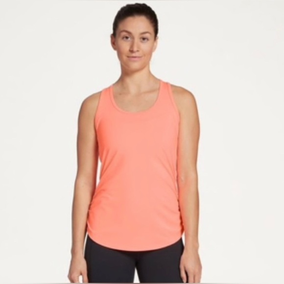 Calia Flow Ruched Side Racerback Tank Top - Picture 2 of 10